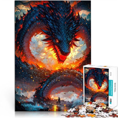 Puzzle 1000 Teile für Erwachsene Lernspiele DIY Spielzeug Chinesische Drachenfantasie Lernspiel für Geburtstag, Weihnachten52x38cm von AITEXI