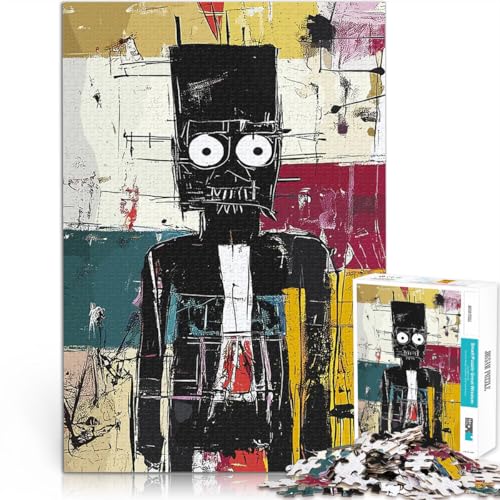 Puzzle 1000 Teile für Erwachsene Lernspiele DIY Spielzeug Original Amish Figur in Schwarz Einzigartige Wohndekoration und Geschenke52x38cm von AITEXI