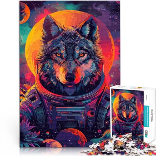 Puzzle 1000 Teile für Erwachsene Lernspiele Heimdekoration Wolf Astronaut Weltraum Geburtstagsgeschenk, Geschenke, Wandkunst38x26cm Puzzle 1000 Teile für Erwachsene Lernspiele Heimdekoration Wolf Astronaut Weltraum Geburtstagsgeschenk, Geschenke, Wandkunst38x26cm von AITEXI