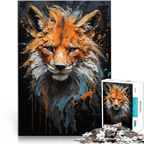 Puzzle 1000 Teile für Erwachsene Lernspielzeug für die ganze Familie Fuchs spritzt Farbe mit passendem Poster und Quizblatt38x26cm Puzzle 1000 Teile für Erwachsene Lernspielzeug für die ganze Familie Fuchs spritzt Farbe mit passendem Poster und Quizblatt38x26cm von AITEXI