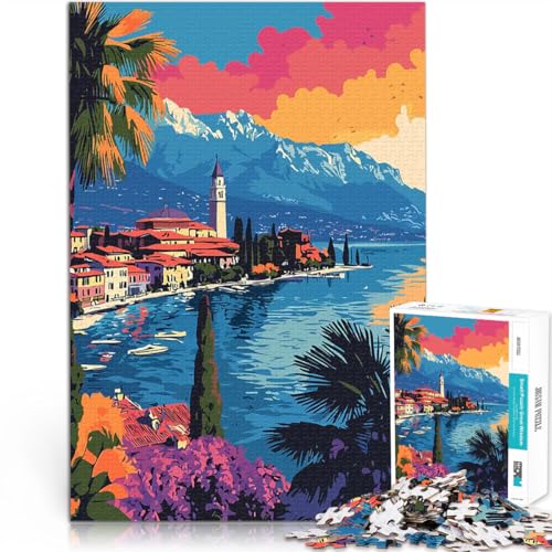 Puzzle 1000 Teile für Erwachsene Lustige Spiele Wunderschöner Italienischer See Sonnenuntergang Reise Minimalistische Kunst Geschenkideen75x50cm Puzzle 1000 Teile für Erwachsene Lustige Spiele Wunderschöner Italienischer See Sonnenuntergang Reise Minimalistische Kunst Geschenkideen75x50cm von AITEXI