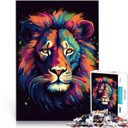 Puzzle 1000 Teile für Erwachsene Pädagogisches Familienspiel Buntes Löwenporträt 15 mit passendem Poster und Quizblatt70x100cm Puzzle 1000 Teile für Erwachsene Pädagogisches Familienspiel Buntes Löwenporträt 15 mit passendem Poster und Quizblatt70x100cm von AITEXI