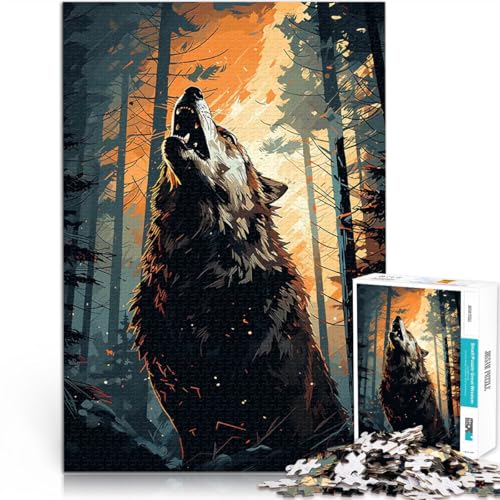 Puzzle 1000 Teile für Erwachsene Quizspiel Dämmerungswald Wolf heult Lustige Aktivitäten für zu Hause, Geburtstagsgeschenk, Reisegeschenk,75x50cm Puzzle 1000 Teile für Erwachsene Quizspiel Dämmerungswald Wolf heult Lustige Aktivitäten für zu Hause, Geburtstagsgeschenk, Reisegeschenk,75x50cm von AITEXI