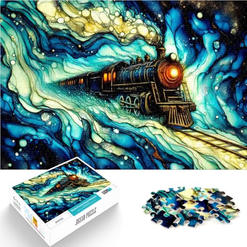 Puzzle 1000 Teile für Erwachsene Quizspiel Dampfzug in Abstrakter Landschaft mit vollständig ineinander greifenden, zufällig geformten Teilen70x100cm Puzzle 1000 Teile für Erwachsene Quizspiel Dampfzug in Abstrakter Landschaft mit vollständig ineinander greifenden, zufällig geformten Teilen70x100cm von AITEXI