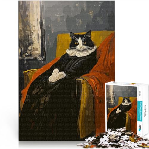 Puzzle 1000 Teile für Erwachsene Quizspiel Katze als Whistlers Mutter gemalt eignet ganze Familie52x38cm Puzzle 1000 Teile für Erwachsene Quizspiel Katze als Whistlers Mutter gemalt eignet ganze Familie52x38cm von AITEXI