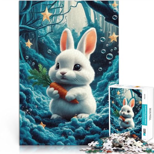 Puzzle 1000 Teile für Erwachsene Quizspiel Niedliches Häschen in einem verträumten Wald Künstlersammlung, Bildende Kunst52x38cm Puzzle 1000 Teile für Erwachsene Quizspiel Niedliches Häschen in einem verträumten Wald Künstlersammlung, Bildende Kunst52x38cm von AITEXI