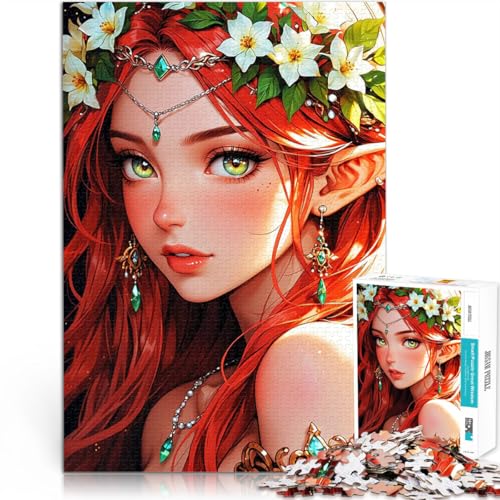 Puzzle 1000 Teile für Erwachsene Quizspiel Scarlett – Rothaarige Waldelfe mit vollständig ineinander greifenden, zufällig geformten Teilen70x100cm Puzzle 1000 Teile für Erwachsene Quizspiel Scarlett – Rothaarige Waldelfe mit vollständig ineinander greifenden, zufällig geformten Teilen70x100cm von AITEXI