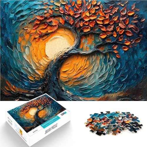 Puzzle 1000 Teile für Erwachsene Quizspiel Sonnenuntergang Baum Impasto Ölgemälde Jedes Stück ist einzigartig – Anspruchsvolles Familienspiel52x38cm Puzzle 1000 Teile für Erwachsene Quizspiel Sonnenuntergang Baum Impasto Ölgemälde Jedes Stück ist einzigartig – Anspruchsvolles Familienspiel52x38cm von AITEXI