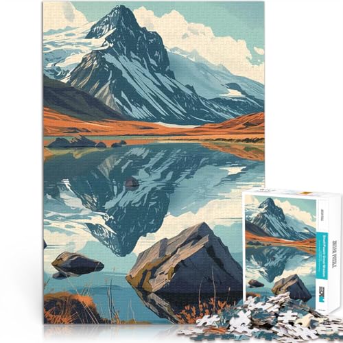Puzzle 2000 Teile für Erwachsene Spielspielzeug Berg Jahrgang Sonnenuntergang Wohnkunstdekor70x100cm von AITEXI