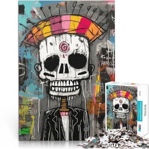 Puzzle 1000 Teile für Erwachsene Spielzeug-Intellektuelles Spiel Totenkopf im Basquiat-Stil einzigartiges Herausforderungsspiel70x100cm Puzzle 1000 Teile für Erwachsene Spielzeug-Intellektuelles Spiel Totenkopf im Basquiat-Stil einzigartiges Herausforderungsspiel70x100cm von AITEXI