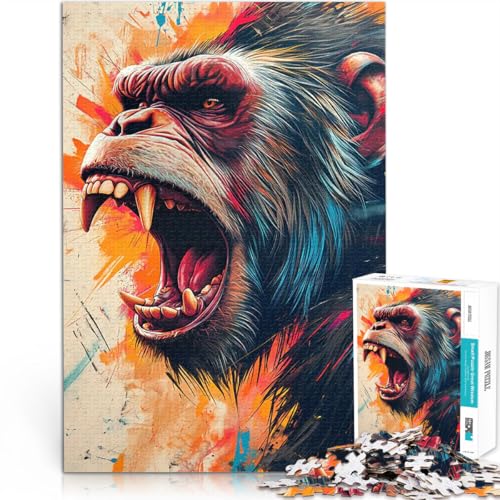 Puzzle 1000 Teile für Erwachsene Spielzeug Lernspiele Stressabbau Der wütende Gorilla Lernspiel für Geburtstag, Weihnachten70x100cm Puzzle 1000 Teile für Erwachsene Spielzeug Lernspiele Stressabbau Der wütende Gorilla Lernspiel für Geburtstag, Weihnachten70x100cm von AITEXI