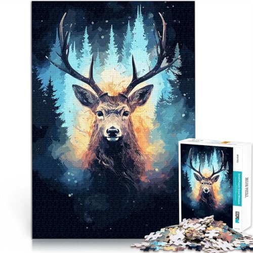 Puzzle 1000 Teile für Erwachsene Stressabbau Schwierige Herausforderung Tier Natur Hirsch Kosmos Einzigartige Geburtstags- und Geschenkideen75x50cm Puzzle 1000 Teile für Erwachsene Stressabbau Schwierige Herausforderung Tier Natur Hirsch Kosmos Einzigartige Geburtstags- und Geschenkideen75x50cm von AITEXI