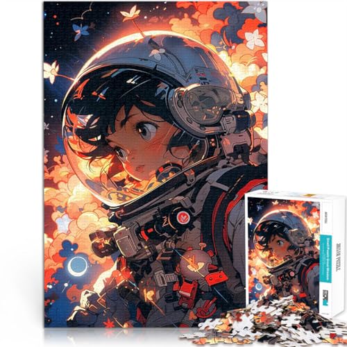 Puzzle 2000 Teile für Erwachsene Stressabbau-Spielzeug Astronautenmädchen im Weltraum Lernspiel für Geburtstag, Weihnachten70x100cm von AITEXI