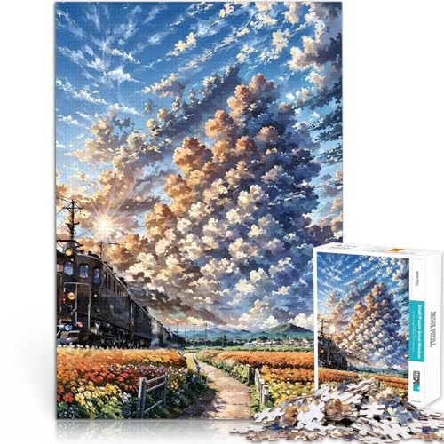 Puzzle 2000 Teile für Erwachsene Stressabbau-Spielzeug Zugfahrt bei Sonnenuntergang Geeignet für die Schreibtischdekoration70x100cm Puzzle 2000 Teile für Erwachsene Stressabbau-Spielzeug Zugfahrt bei Sonnenuntergang Geeignet für die Schreibtischdekoration70x100cm von AITEXI