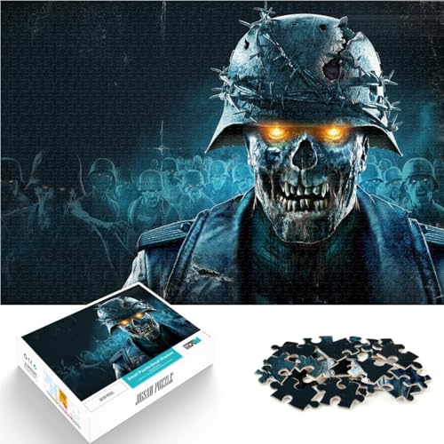 Puzzle 1000 Teile für Erwachsene pädagogische Herausforderung Zombie Halloween SciFi Geeignet für die Schreibtischdekoration75x50cm von AITEXI