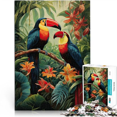 Puzzle 1000 Teile für Jugendliche Anspruchsvolles Spiel und Familienspaß Entspannende Vogelgeräusche Wanddekoration38x26cm von AITEXI