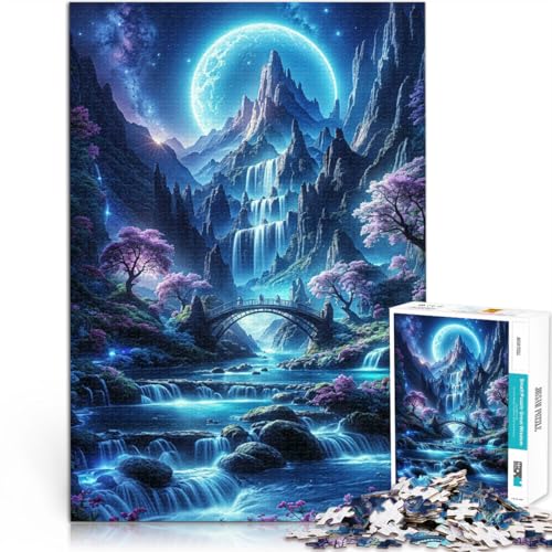 Puzzle 1000 Teile für Jugendliche Anspruchsvolles Spiel und Familienspaß Weltraum-Fantasielandschaft Geschenkideen38x26cm von AITEXI