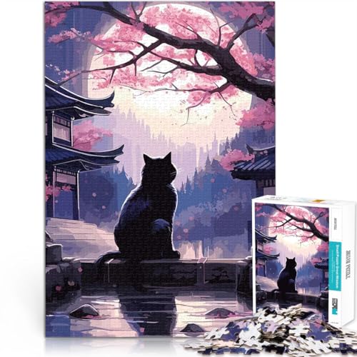 Puzzle 1000 Teile für Jugendliche Denkspiel Die Mondnachtkatze Japan denn eignet ganze Familie75x50cm Puzzle 1000 Teile für Jugendliche Denkspiel Die Mondnachtkatze Japan denn eignet ganze Familie75x50cm von AITEXI