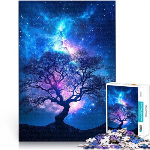Puzzle 1000 Teile für Jugendliche Denkspiel Silhouette Baum Unter Sternenhimmel eignet ganze Familie38x26cm Puzzle 1000 Teile für Jugendliche Denkspiel Silhouette Baum Unter Sternenhimmel eignet ganze Familie38x26cm von AITEXI