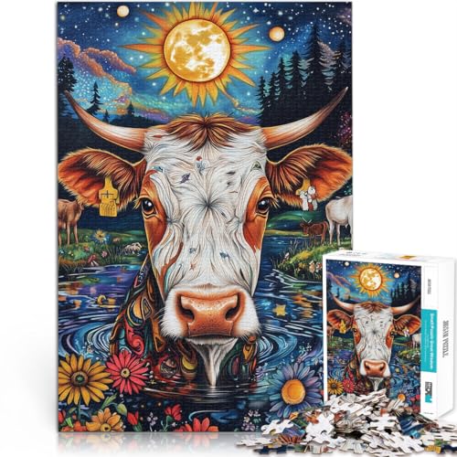Puzzle 1000 Teile für Jugendliche Denksportaufgabe für Kuh malen eignet ganze Familie52x38cm Puzzle 1000 Teile für Jugendliche Denksportaufgabe für Kuh malen eignet ganze Familie52x38cm von AITEXI