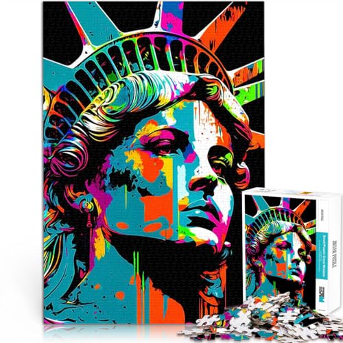 Puzzle 1000 Teile für Jugendliche Geschenke zum Suchbegriff: Herausfordernde Spiele Freiheitsstatue Wanddekoration52x38cm von AITEXI