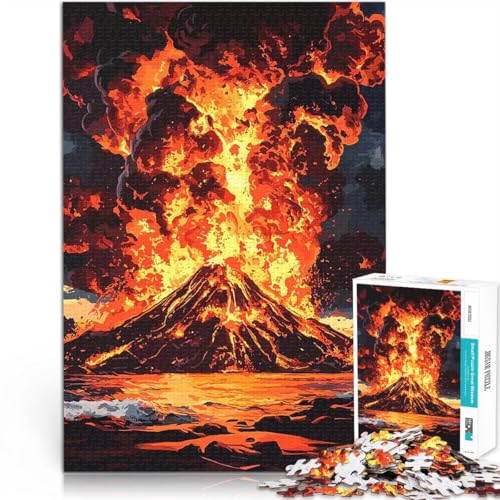 Puzzle 1000 Teile für Jugendliche Geschenke zum Suchbegriff: Herausfordernde Spiele Vulkanausbruch für Heimdekoration52x38cm von AITEXI
