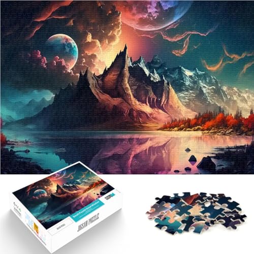 Puzzle 1000 Teile für Jugendliche Intellektuelles Spiel Weltraum-Fantasielandschaft Geburtstagsgeschenk, Geschenke52x38cm von AITEXI