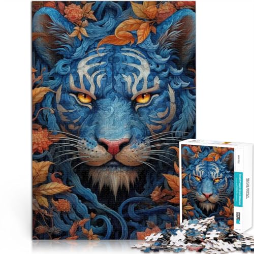 Puzzle 1000 Teile für Jugendliche Lernspiel-Herausforderungsspielzeug Blaues Tigerporträt Lernspiel für Geburtstag, Weihnachten70x100cm Puzzle 1000 Teile für Jugendliche Lernspiel-Herausforderungsspielzeug Blaues Tigerporträt Lernspiel für Geburtstag, Weihnachten70x100cm von AITEXI