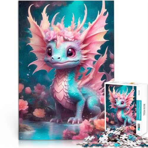 Puzzle 1000 Teile für Jugendliche Pädagogisches Familienspiel verträumter Blumendrache süß Lernspiel für Geburtstag, Weihnachten38x26cm Puzzle 1000 Teile für Jugendliche Pädagogisches Familienspiel verträumter Blumendrache süß Lernspiel für Geburtstag, Weihnachten38x26cm von AITEXI