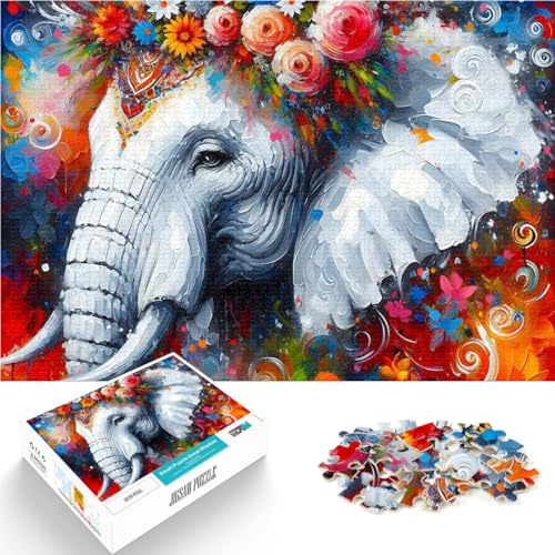 Puzzle 1000 Teile für Jugendliche Quizspiel Acryl Majestätisch Blühender Elefant Geburtstagsgeschenk, Geschenke, Wandkunst70x100cm Puzzle 1000 Teile für Jugendliche Quizspiel Acryl Majestätisch Blühender Elefant Geburtstagsgeschenk, Geschenke, Wandkunst70x100cm von AITEXI