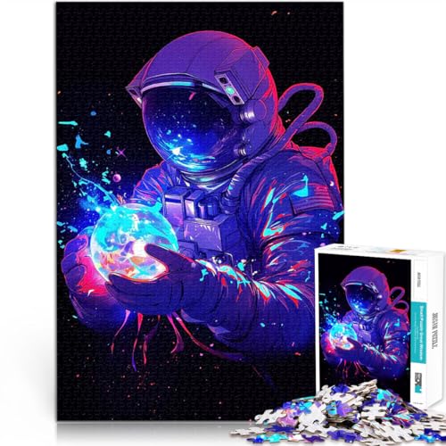Puzzle 1000 Teile für Jugendliche Quizspiel Astronaut hält leuchtende Kugel eignet ganze Familie52x38cm Puzzle 1000 Teile für Jugendliche Quizspiel Astronaut hält leuchtende Kugel eignet ganze Familie52x38cm von AITEXI