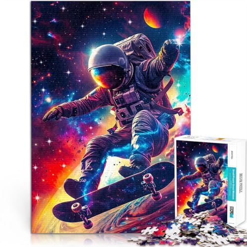Puzzle 1000 Teile für Jugendliche Quizspiel Astronauten-Skateboarden im Weltraum Wunschliste mit dem Weihnachtsmann70x100cm Puzzle 1000 Teile für Jugendliche Quizspiel Astronauten-Skateboarden im Weltraum Wunschliste mit dem Weihnachtsmann70x100cm von AITEXI