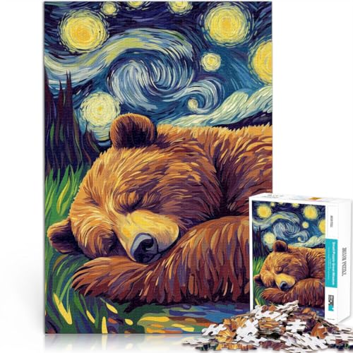 Puzzle 1000 Teile für Jugendliche Quizspiel Bär schläft unter Sternennacht denn eignet ganze Familie38x26cm Puzzle 1000 Teile für Jugendliche Quizspiel Bär schläft unter Sternennacht denn eignet ganze Familie38x26cm von AITEXI