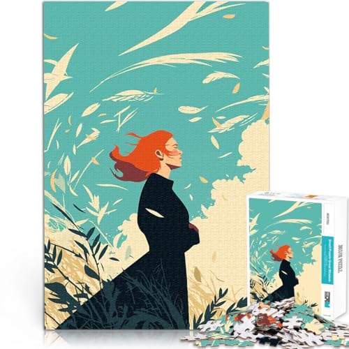 Puzzle 1000 Teile für Jugendliche Quizspiel Frau im Feld mit Federn minimalistische Kunst Illustration Geschenk zum Geburtstag38x26cm Puzzle 1000 Teile für Jugendliche Quizspiel Frau im Feld mit Federn minimalistische Kunst Illustration Geschenk zum Geburtstag38x26cm von AITEXI