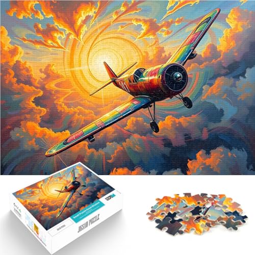 Puzzle 1000 Teile für Jugendliche Quizspiel Regenbogenflugzeug im Sonnenuntergangshimmel Geeignet für die Schreibtischdekoration75x50cm Puzzle 1000 Teile für Jugendliche Quizspiel Regenbogenflugzeug im Sonnenuntergangshimmel Geeignet für die Schreibtischdekoration75x50cm von AITEXI