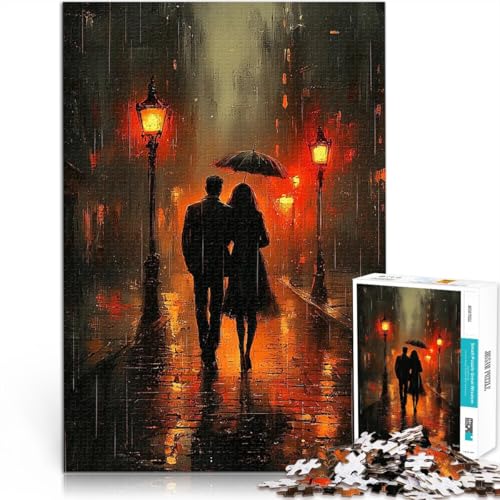 Puzzle 1000 Teile für Jugendliche Quizspiel Romantischer Regenspaziergang in Anthrazittönen Tolle Geschenke und Spielzeuge52x38cm Puzzle 1000 Teile für Jugendliche Quizspiel Romantischer Regenspaziergang in Anthrazittönen Tolle Geschenke und Spielzeuge52x38cm von AITEXI
