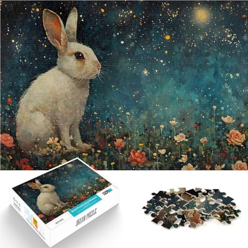 Puzzle 1000 Teile für Jugendliche Quizspiel Weißes Kaninchen unter Sternenhimmel eignet ganze Familie52x38cm Puzzle 1000 Teile für Jugendliche Quizspiel Weißes Kaninchen unter Sternenhimmel eignet ganze Familie52x38cm von AITEXI