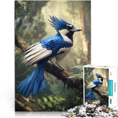 Puzzle 1000 Teile für Jugendliche Spielzeug Lernspiele Stressabbau Blauhäher im Wald Lernspiel für Geburtstag, Weihnachten38x26cm von AITEXI