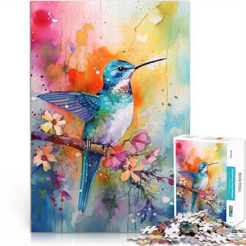 Puzzle 1000 Teile für Teenager Dekomprimierendes intellektuelles Lernspielzeug Aquarell Kolibri Lernspiel für Geburtstag, Weihnachten75x50cm Puzzle 1000 Teile für Teenager Dekomprimierendes intellektuelles Lernspielzeug Aquarell Kolibri Lernspiel für Geburtstag, Weihnachten75x50cm von AITEXI