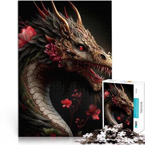 Puzzle 1000 Teile für Teenager Gehirnintelligenz-Herausforderung süchtig machendes Spielzeug Drachen Wichtelgeschenke52x38cm von AITEXI