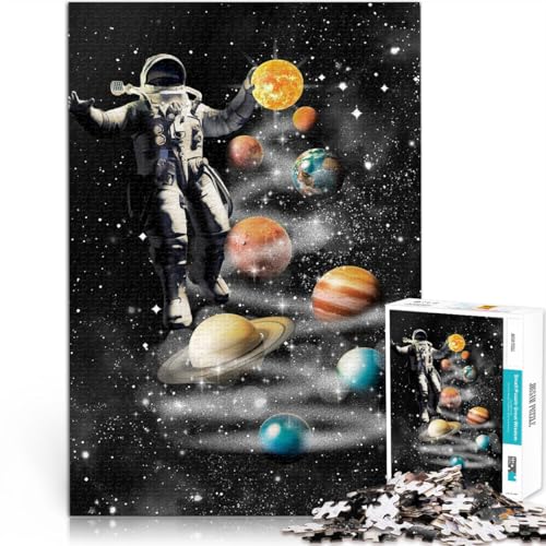 Puzzle 2000 Teile für Teenager Intellektuelles Spiel Astronautenplaneten im Weltraum Geeignet für die Schreibtischdekoration70x100cm von AITEXI