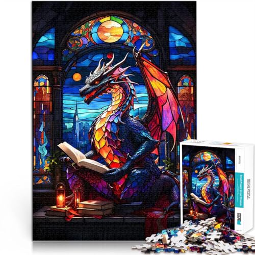 Puzzle 1000 Teile für Teenager Intellektuelles Spiel Drachenlesebuch eignet ganze Familie38x26cm von AITEXI