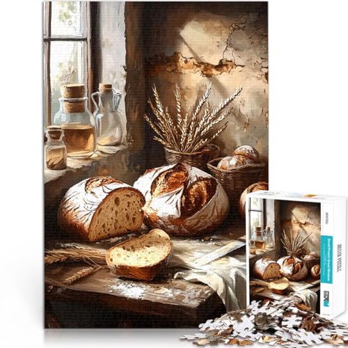 Puzzle 1000 Teile für Teenager Lernspiele Heimdekoration Rustikales Brotstillleben Lernspiel für Geburtstag, Weihnachten52x38cm Puzzle 1000 Teile für Teenager Lernspiele Heimdekoration Rustikales Brotstillleben Lernspiel für Geburtstag, Weihnachten52x38cm von AITEXI