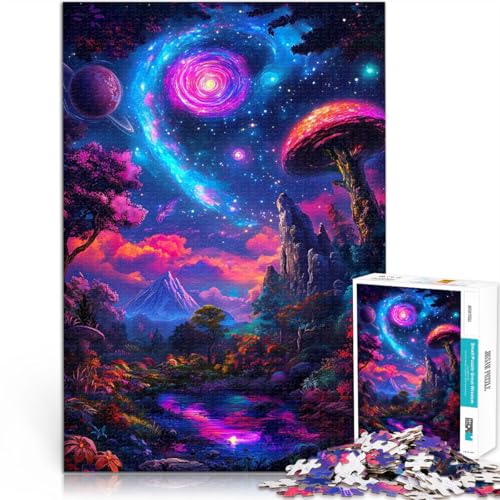 Puzzle 2000 Teile für Teenager Pädagogisches Spielzeug zum Stressabbau Fantasielandschaft mit Galaxie Geschenkideen70x100cm von AITEXI