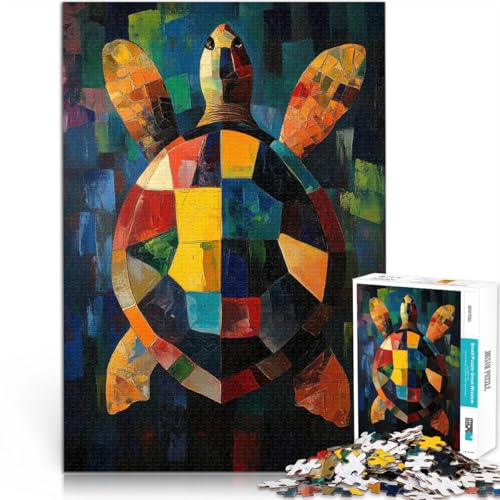 Puzzle 2000 Teile für Teenager Pädagogisches Spielzeug zum Stressabbau Ölgemälde Einer Meeresschildkröte Geburtstagsgeschenke70x100cm von AITEXI