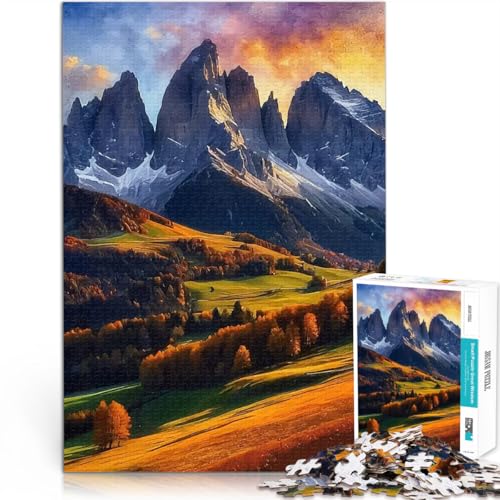 Puzzle 1000 Teile für Teenager Quizspiel Dolomiten Berg am Paternkofel Landschaftsmalerei Tolle Geschenke und Spielzeuge38x26cm Puzzle 1000 Teile für Teenager Quizspiel Dolomiten Berg am Paternkofel Landschaftsmalerei Tolle Geschenke und Spielzeuge38x26cm von AITEXI