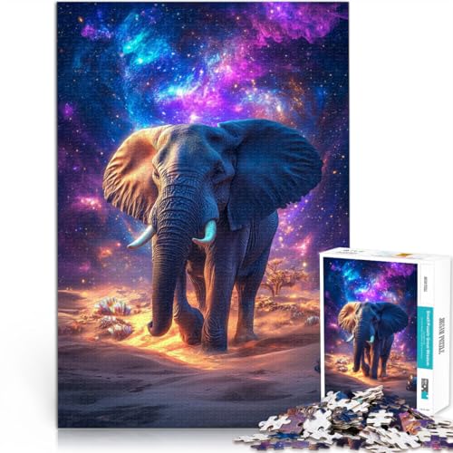 Puzzle 1000 Teile für Teenager Quizspiel Kosmischer Elefant in Einer Weltraumlandschaft Die Liebe zwischen Paaren stärken70x100cm Puzzle 1000 Teile für Teenager Quizspiel Kosmischer Elefant in Einer Weltraumlandschaft Die Liebe zwischen Paaren stärken70x100cm von AITEXI