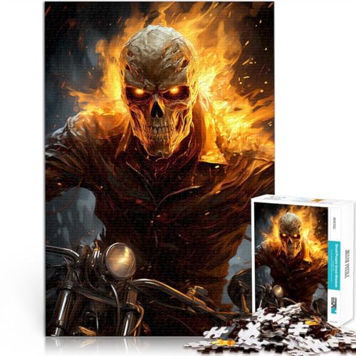 Puzzle 1000 Teile für Teenager Spielzeug Lernspiele Stressabbau Skelett auf einem Motorrad Geburtstagsgeschenk, Geschenke38x26cm Puzzle 1000 Teile für Teenager Spielzeug Lernspiele Stressabbau Skelett auf einem Motorrad Geburtstagsgeschenk, Geschenke38x26cm von AITEXI