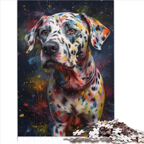 Puzzle Dalmatiner-Gemälde, 1000 Teile, 100% recycelter Karton, für Erwachsene und Kinder ab 12 Jahren, Geschenk für Erwachsene und Kinder, 1000 Teile (26 x 38 cm) von AITEXI