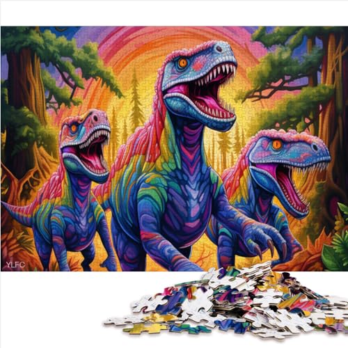 Puzzle Geschenkpuzzle für Erwachsene 1000 Teile Dinosaurierwelt Holzpuzzle für Erwachsene und Kinder ab 12 Jahren Lernspiel Herausforderungsspielzeug 1000 Teile (50 x 75 cm) von AITEXI